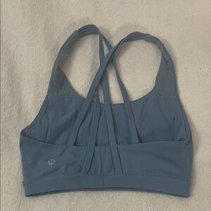 lululemon athletica Dusty Blue Strappy Back Sports Bra
